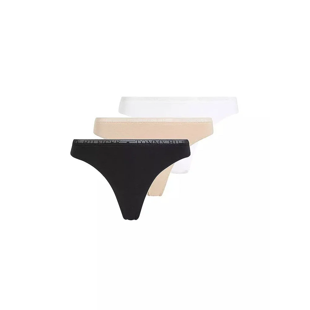 Φωτογραφία προϊόντος: Γυναικείο String 3pack Tommy Hilfiger UW0UW04890-0XY Μαύρο/Λευκό/Μπεζ
