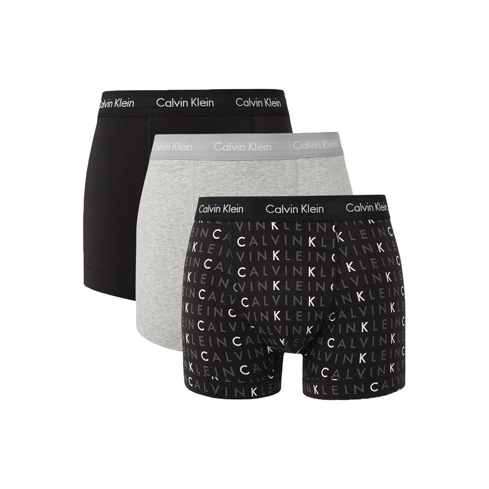Φωτογραφία προϊόντος: Ανδρικό Βoxer Calvin Klein 3pack U2662G-YKS Μαύρο/Γκρι