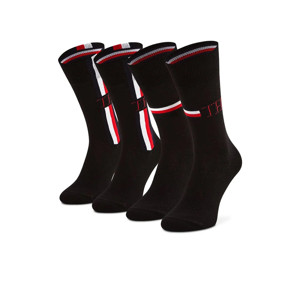 Φωτογραφία προϊόντος: Ανδρικές Κάλτσες Icon Stripe 2pack Tommy Hilfiger 100001492-001 Μαύρο