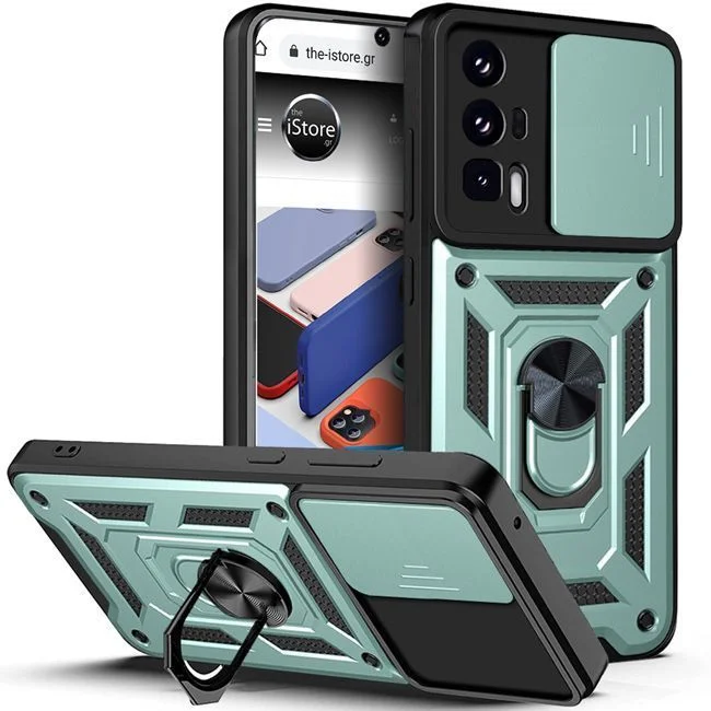 Φωτογραφία προϊόντος: Θήκη Orso Combo Kickstand Slide Camera Πράσινη για Poco F5 Pro 5G