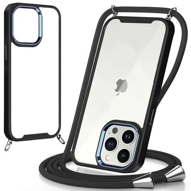 Φωτογραφία προϊόντος: Θήκη Orso Shield Κορδόνι Clear Black για iPhone 14 Pro