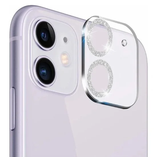 Φωτογραφία προϊόντος: OEM Glitter Full Cover 9H Camera Glass για iPhone 11 (Clear Silver)