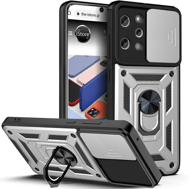 Φωτογραφία προϊόντος: Θήκη Orso Combo Kickstand Slide Camera Silver Xiaomi Redmi 12