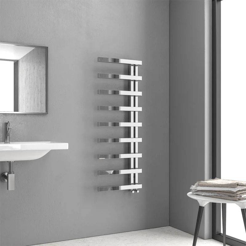 Φωτογραφία προϊόντος: Karag Design 2 Πετσετοκρεμάστρα Μπάνιου 1245x500 312kcal/h Ασημί