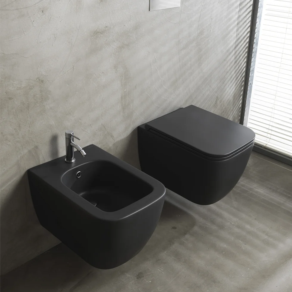 Φωτογραφία προϊόντος: Scarabeo Teorema CleanFlush® 512600SC-401 Black Matt 52cm Κρεμαστή Λεκάνη Τουαλέτας Με Κάλυμμα Slim Soft-Close
