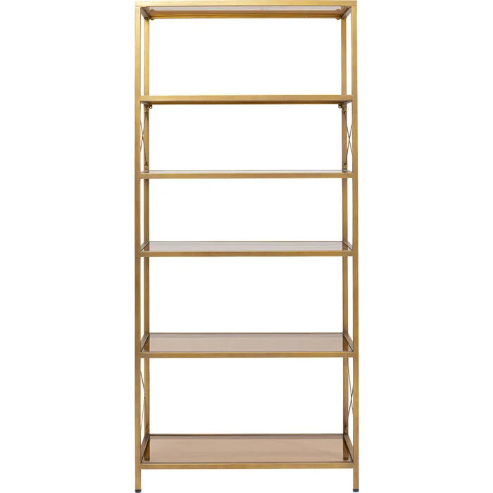Φωτογραφία προϊόντος: KARE Βιβλιοθήκη Loft Amber Μεταλλική Χρυσή 220*100*46εκ. - Χρυσό - 100Μx46Πx220Υ