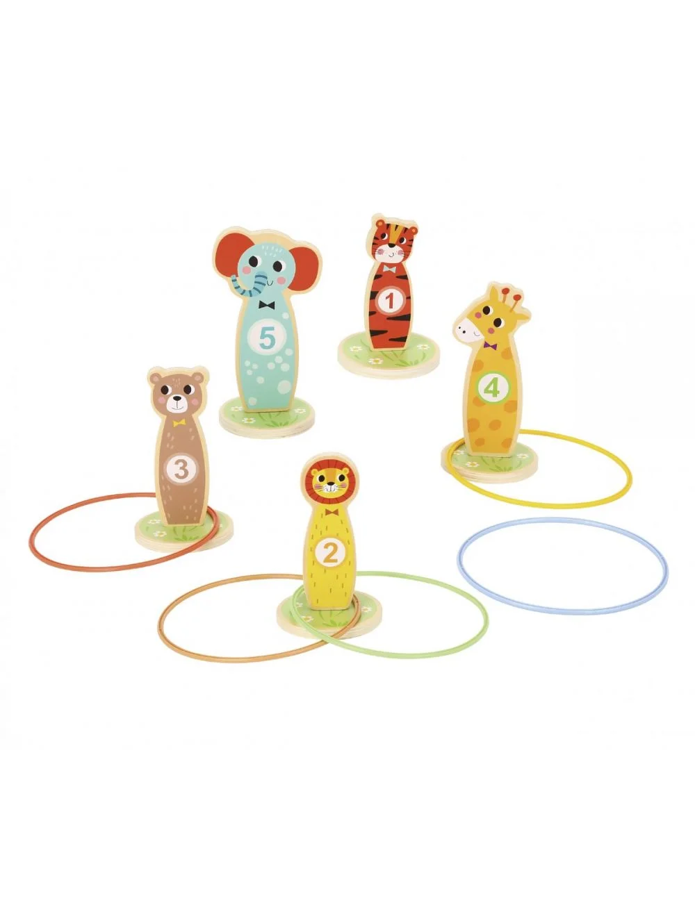 Φωτογραφία προϊόντος: TOOKY TOY Ξύλινες Κορίnες με Κρίκους TF401