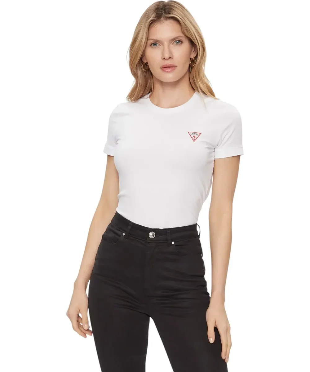 Φωτογραφία προϊόντος: Guess - Γυναικείο T-Shirt Triangle Logo Tee W2YI44J1314-G011 Λευκό
