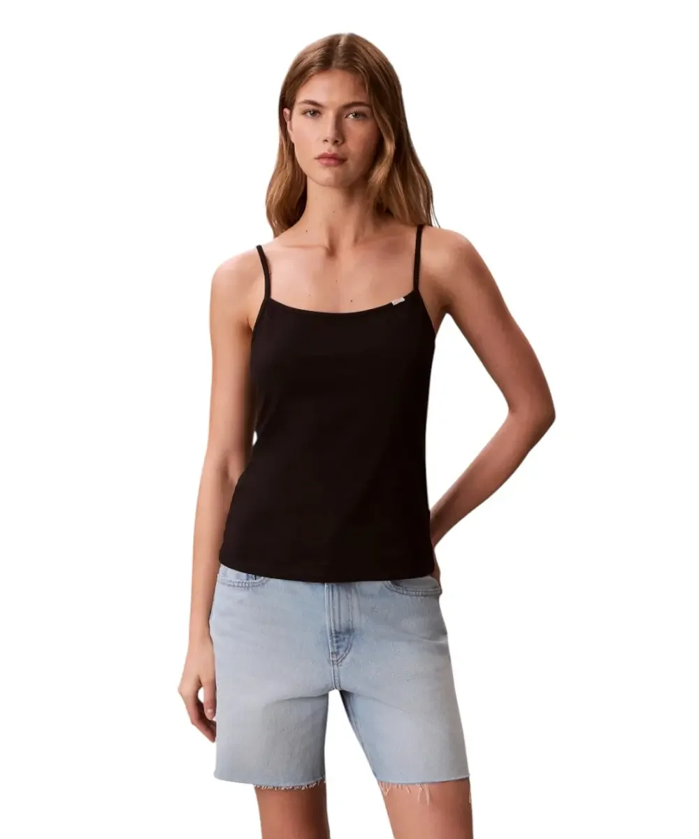 Φωτογραφία προϊόντος: Calvin Klein - Γυναικείο Αμάνικο Crop Top Slim Fit LV047F259G-UB1 Μαύρο