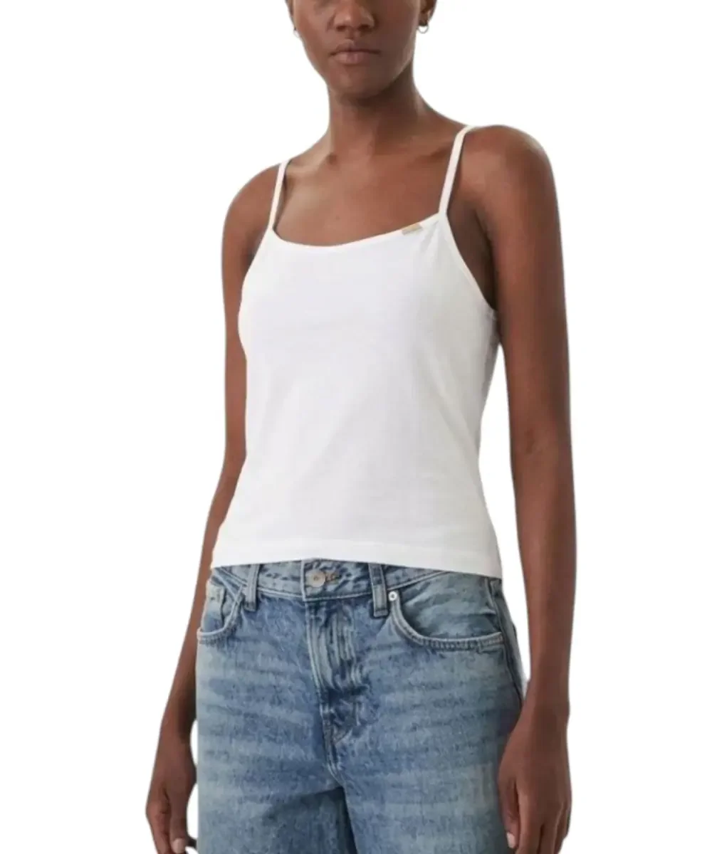 Φωτογραφία προϊόντος: Calvin Klein - Γυναικείο Αμάνικο Crop Top Slim Fit LV047F259G-YAF Λευκό