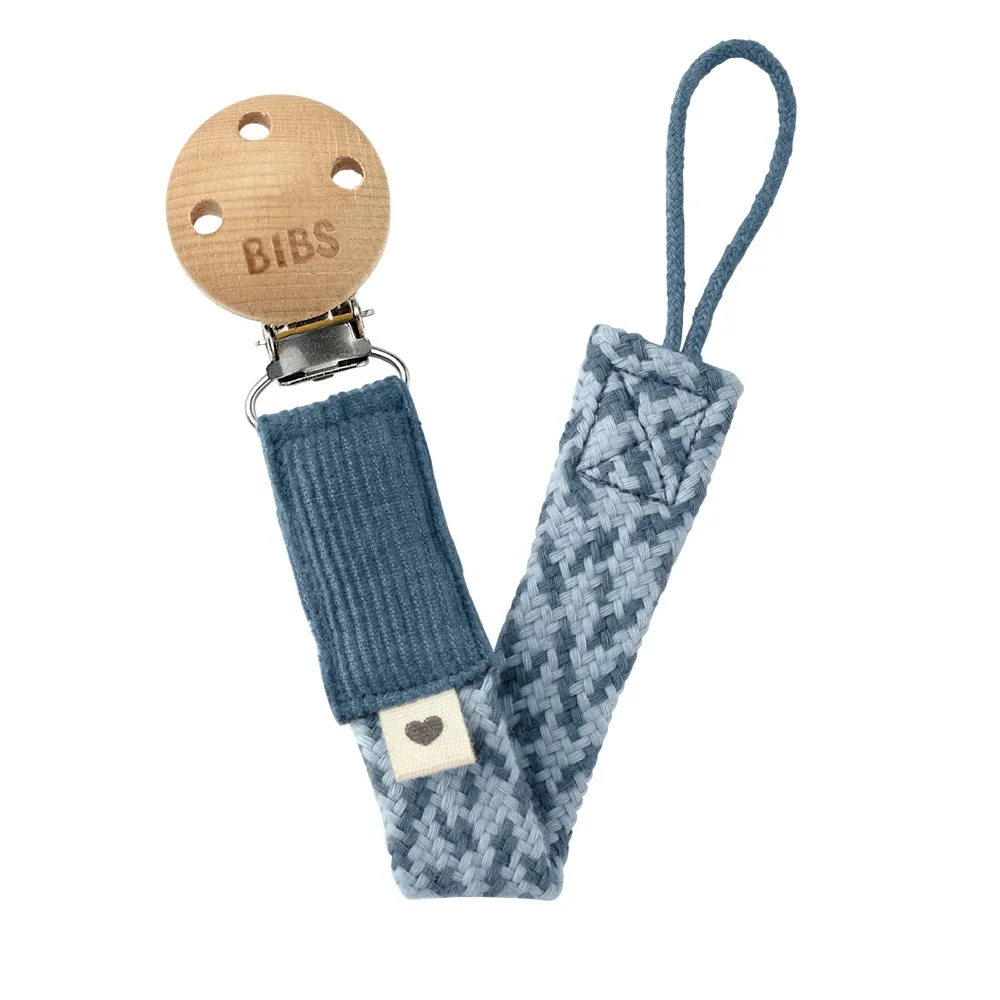 Φωτογραφία προϊόντος: Bibs Κλιπ Πιπιιλας Paci Braid Petrol / Baby Blue