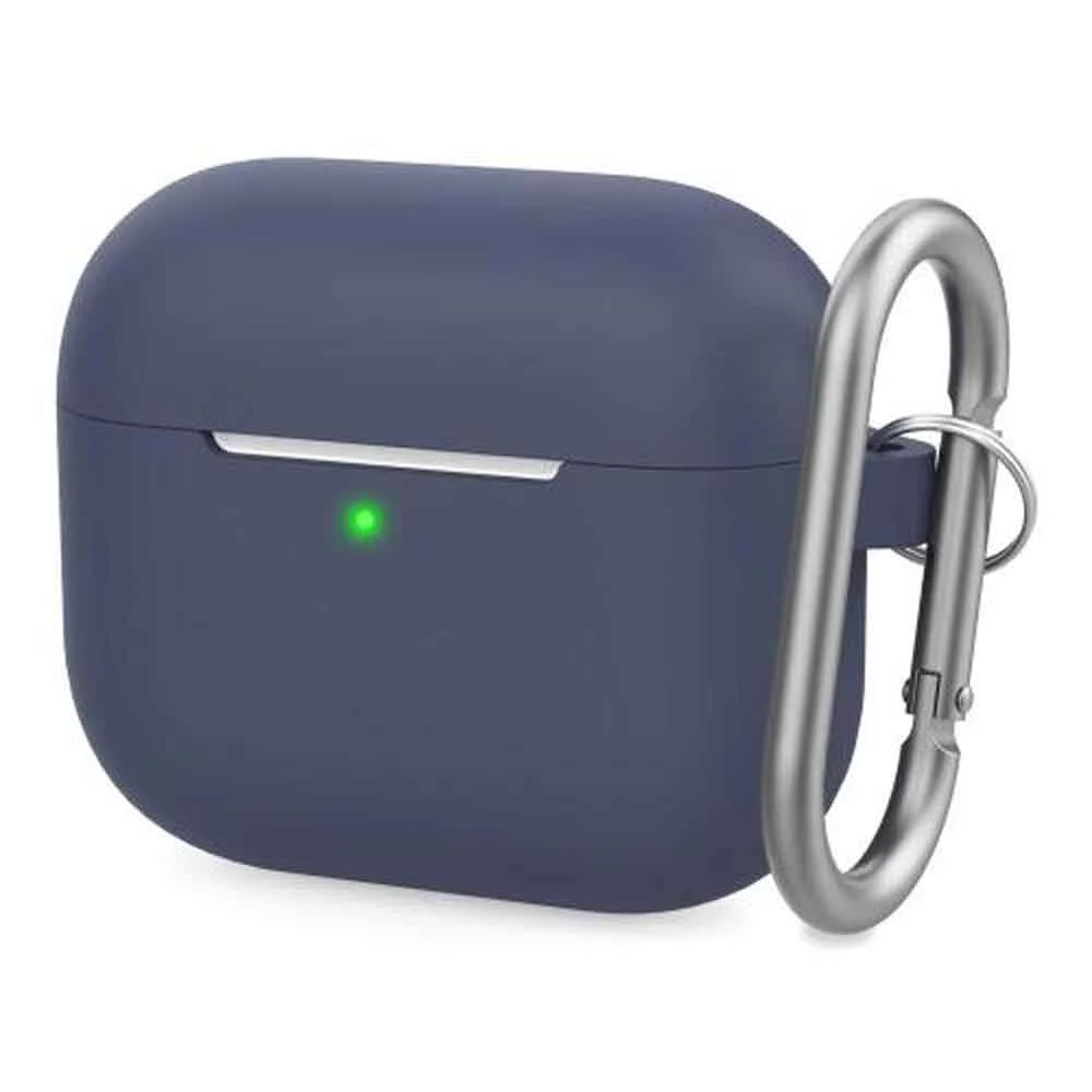 Φωτογραφία προϊόντος: Θήκη Σιλικόνης AhaStyle PT148 Apple AirPods 3 Premium με Γάντζο Σκούρο Μπλε