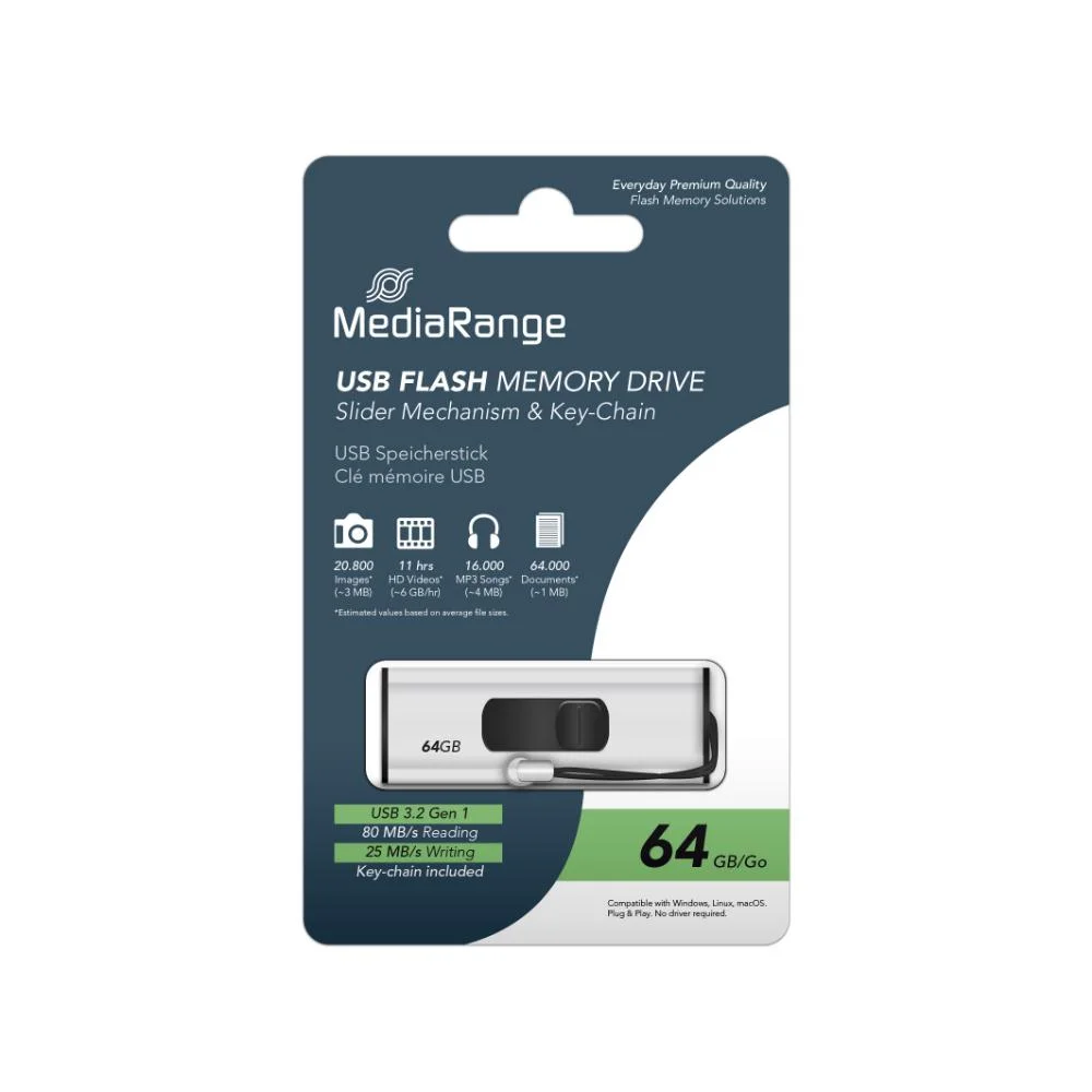 Φωτογραφία προϊόντος: MediaRange USB 3.0 Flash Drive 64GB