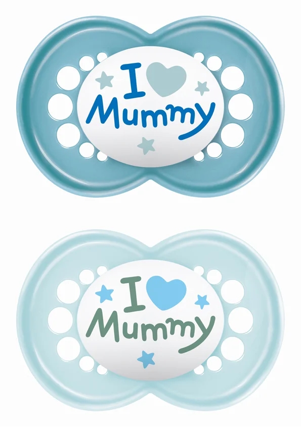 Φωτογραφία προϊόντος: Mam Original I Love Mummy & Daddy Πιπίλες Σιλικόνης (2 tmx) 16+m