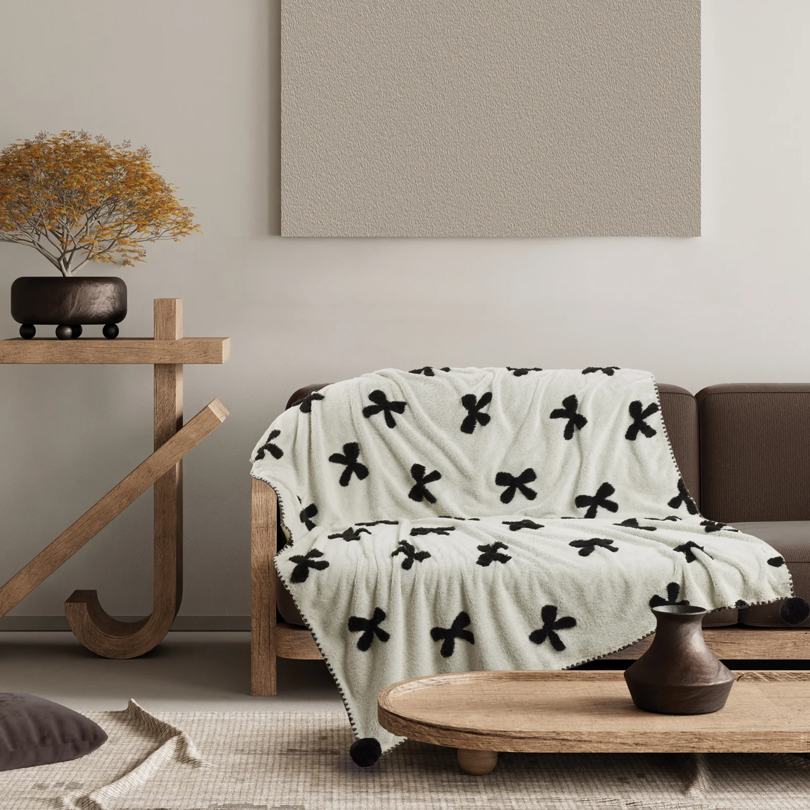 Φωτογραφία προϊόντος: DAS HOME ΚΟΥΒΕΡΤΑ ΚΑΝΑΠΕ JACQUARD FLEECE 1382 BEIGE