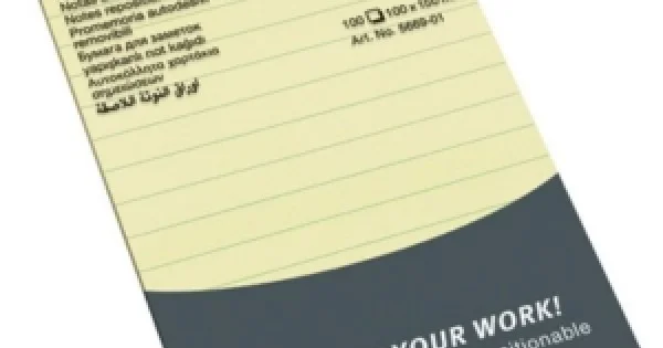 Φωτογραφία προϊόντος: NOTES INFO 150X100 ΚΙΤΡΙΝΑ ΡΙΓΕ 100Φ.
