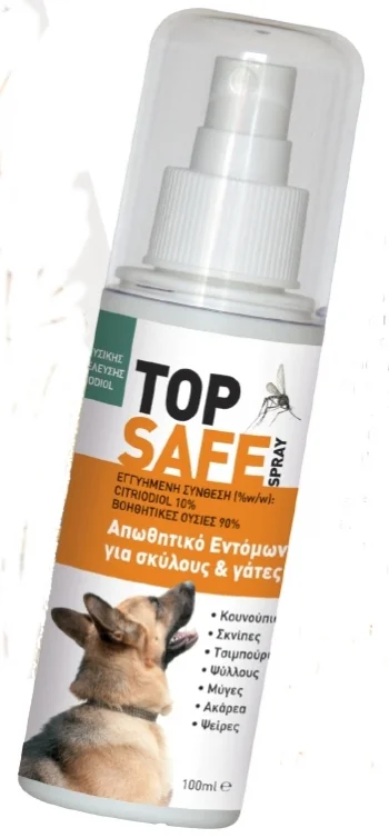 Φωτογραφία προϊόντος: OEM Απωθητικό εντόμων για σκύλους και γάτες Topsafe spray