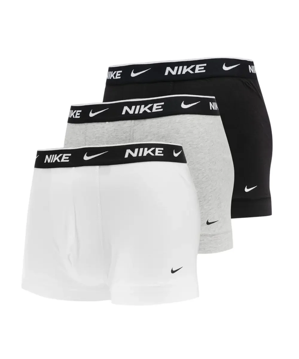Φωτογραφία προϊόντος: Nike - Ανδρικά Μποξεράκια Everyday Trunk Boxer 3-Pack 0000KE1008-MP1 Λευκό/Μαύρο/Γκρι