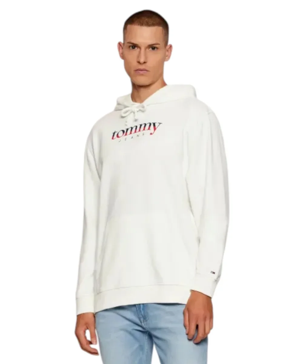 Φωτογραφία προϊόντος: Tommy Hilfiger - Ανδρικό Φούτερ Logo Drawstring Terry Hoodie Regular Fit DM0DM22113-YBL Εκρού