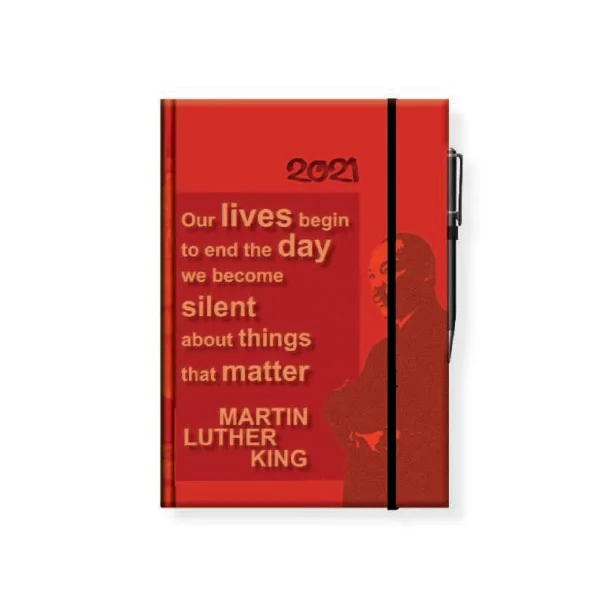 Φωτογραφία προϊόντος: Ημερολόγιο Quote Martin Luther King με λάστιχο και στυλό σε διάφορα μεγέθη