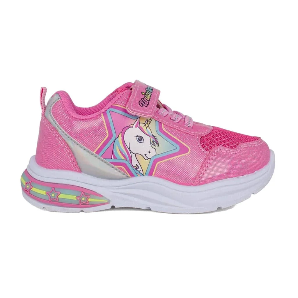 Φωτογραφία προϊόντος: , Modum Παιδικά Sneakers Unicorn με Σκρατς και Φωτάκια Ροζ