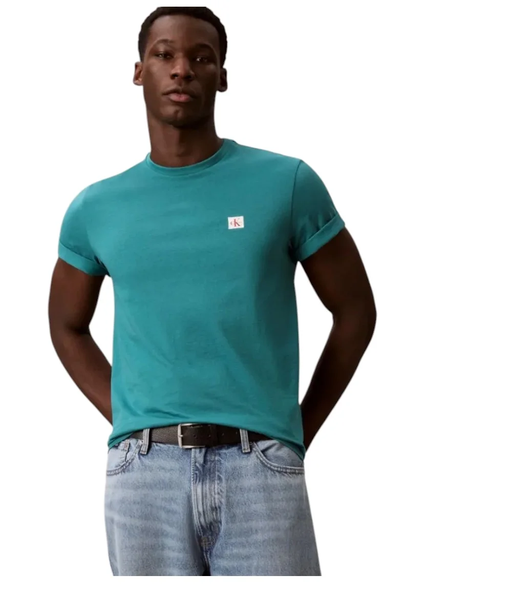 Φωτογραφία προϊόντος: Calvin Klein - Ανδρικό T-shirt Cotton Badge Regular Fit LV04RC272G-8ZU Πετρόλ