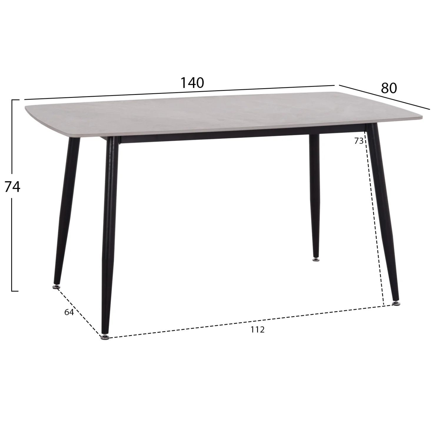 Φωτογραφία προϊόντος: ΤΡΑΠΕΖΙ RAVEN HM18149.13 ΚΕΡΑΜΙΚΟ TOP ΜΕ ΟΨΗ ΓΚΡΙ ΜΑΡΜΑΡΟ 140x80x74Υεκ.