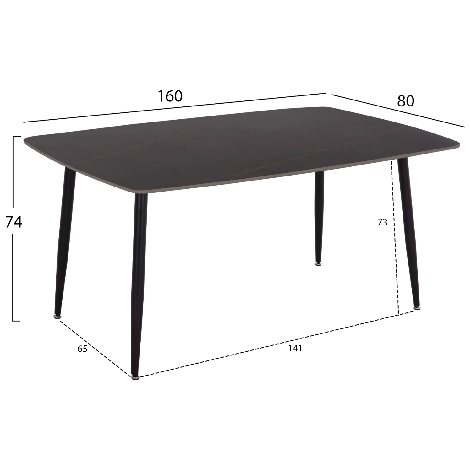 Φωτογραφία προϊόντος: ΤΡΑΠΕΖΙ RAVEN HM18150.02 ΚΕΡΑΜΙΚΟ TOP ΜΕ ΟΨΗ ΜΑΥΡΟ ΜΑΡΜΑΡΟ 160x80x74Υεκ.