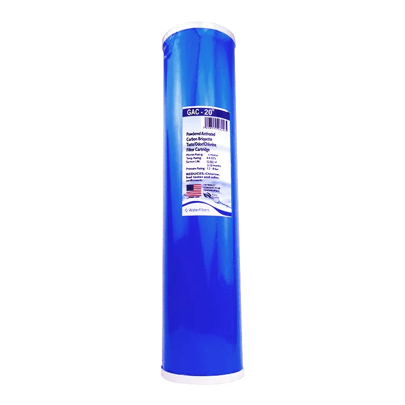 Φωτογραφία προϊόντος: QWaterFilters Ανταλλακτικό Φίλτρο Ενεργού Άνθρακα Big-Blue GAC-20" 5μm
