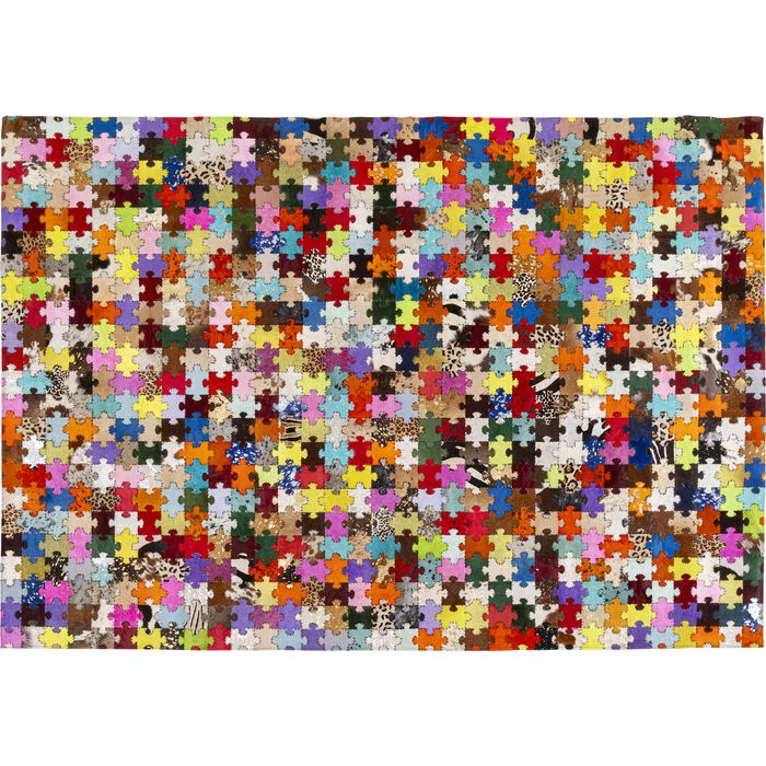 Φωτογραφία προϊόντος: KARE Χαλί Puzzle Δέρμα Πολύχρωμο 170x240εκ. - Πολύχρωμο - 170Μx240Πx1Υ
