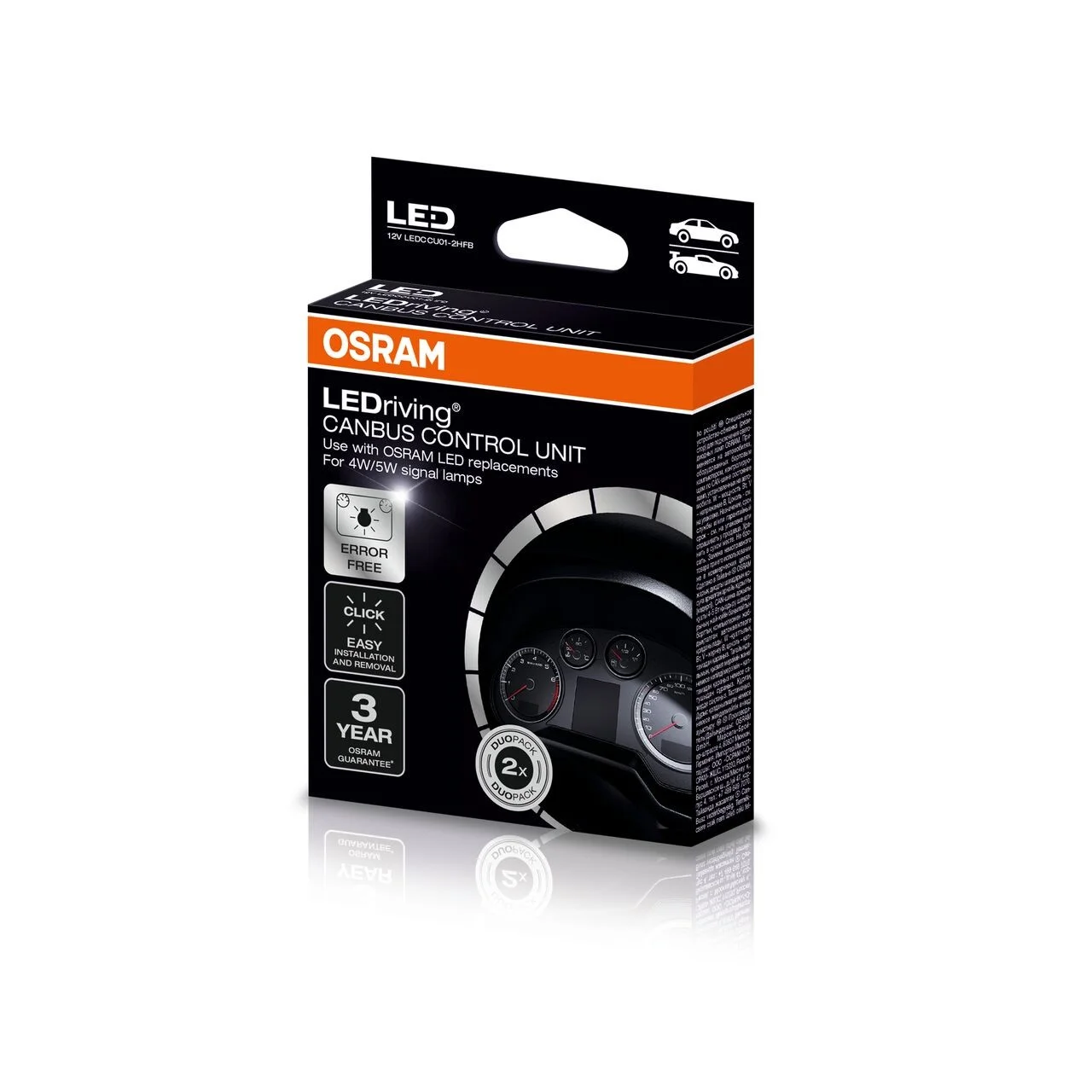 Φωτογραφία προϊόντος: OSRAM Αντιστάσεις CANBUS LED 5W (LEDCCU01) – Για Κατάργηση Σφάλματος σε Ψείρες & Πινακίδες (Σετ 2 Τεμαχίων)