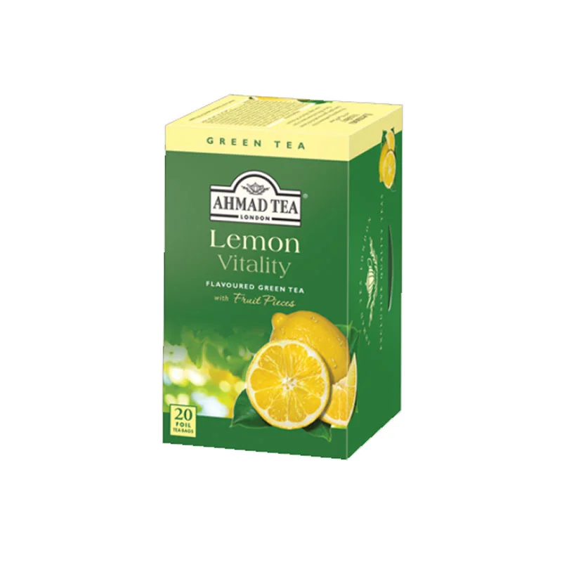 Φωτογραφία προϊόντος: Ahmad Tea Lemon Green Tea πράσινο τσάι λεμόνι - 20 φακελάκια