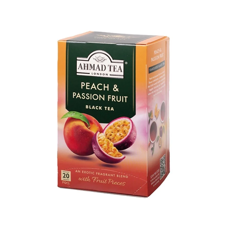 Φωτογραφία προϊόντος: Ahmad Tea PEACH & PASSION FRUIT BLACK TEA - 20 φακελάκια