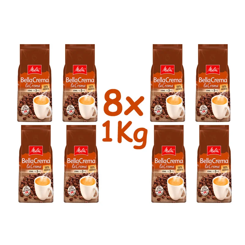 Φωτογραφία προϊόντος: Melitta Bella Crema Espresso La Crema κόκκοι καφέ - 8x1Kg