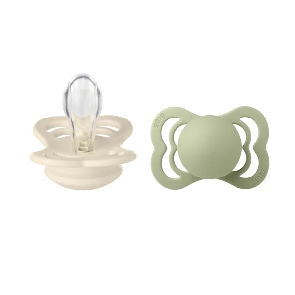 Φωτογραφία προϊόντος: BIBS Supreme 2 PACK Ivory/Sage Silicone Size 2 6-18 months - 260346