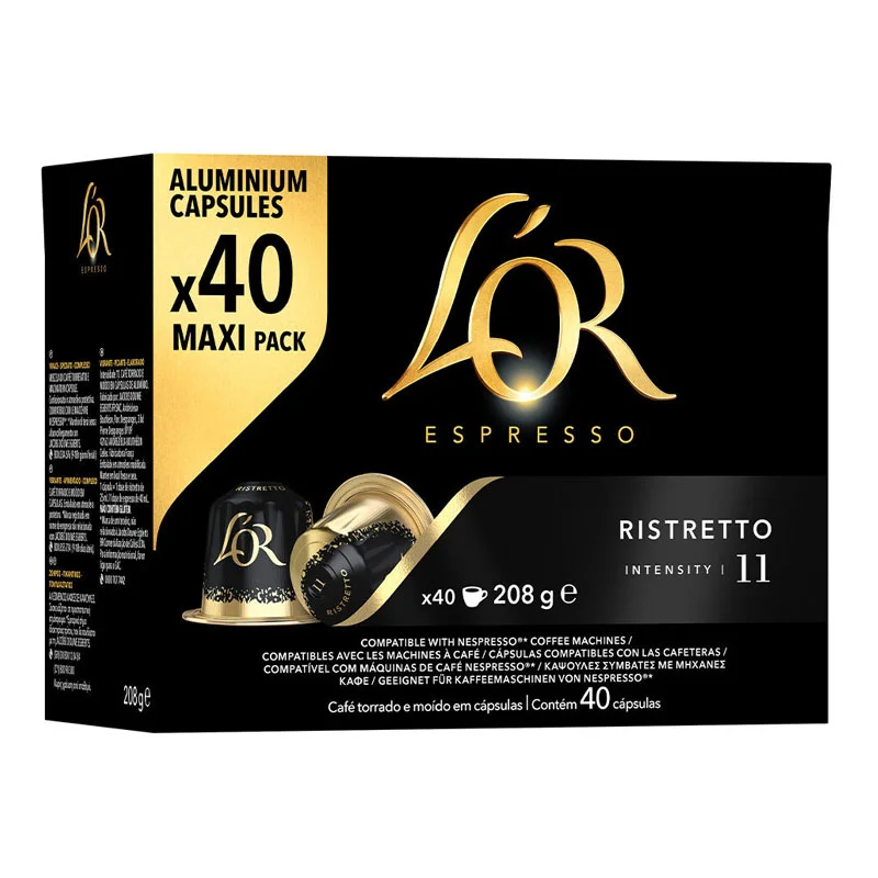 Φωτογραφία προϊόντος: L'OR Lor Ristretto 40 κάψουλες συμβατές με Nespresso