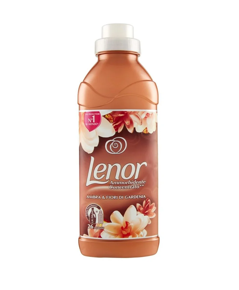 Φωτογραφία προϊόντος: Μαλακτικό LENOR Κεχριμπάρι + Γαρδένια 650ml 26 μεζούρες
