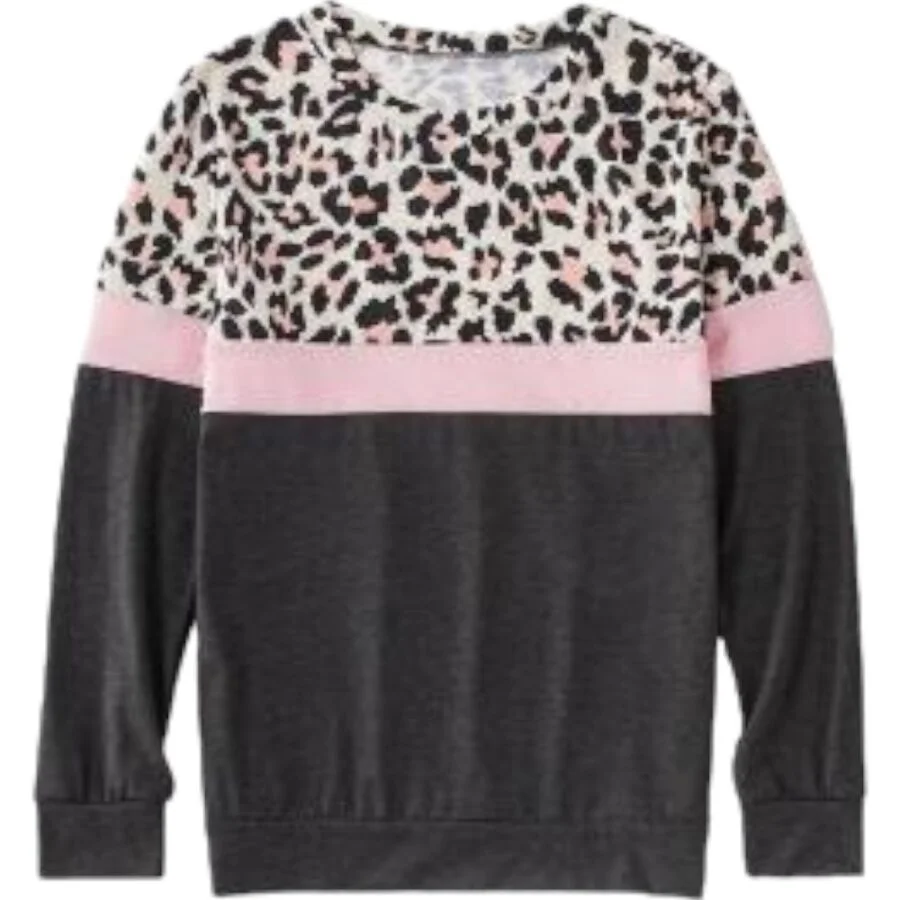 Φωτογραφία προϊόντος: Pat Pat Leopard Print μπλούζα παιδική (σκούρο γκρι-ροζ)
