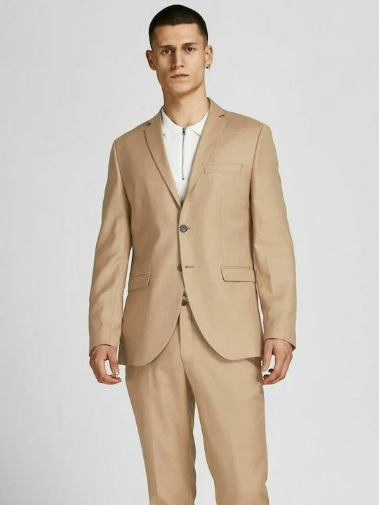 Φωτογραφία προϊόντος: Jack & Jones Ανδρικό σακάκι σε Super Slim γραμμή Jack&Jones μπέζ χρώμα