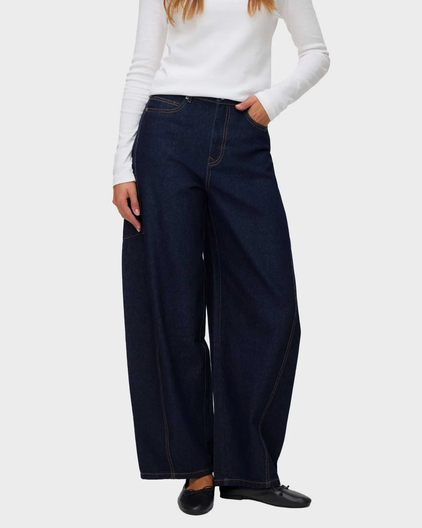 Φωτογραφία προϊόντος: VERO MODA KAITLIN ΓΥΝΑΙΚΕΙΟ ΤΖΙΝ ΠΑΝΤΕΛΟΝΙ BARREL - 10340589 ΜΠΛΕ
