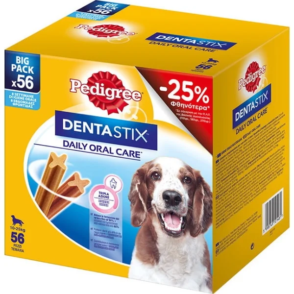 Φωτογραφία προϊόντος: Pedigree Dentastix 1440gr (56τμχ) pack medium