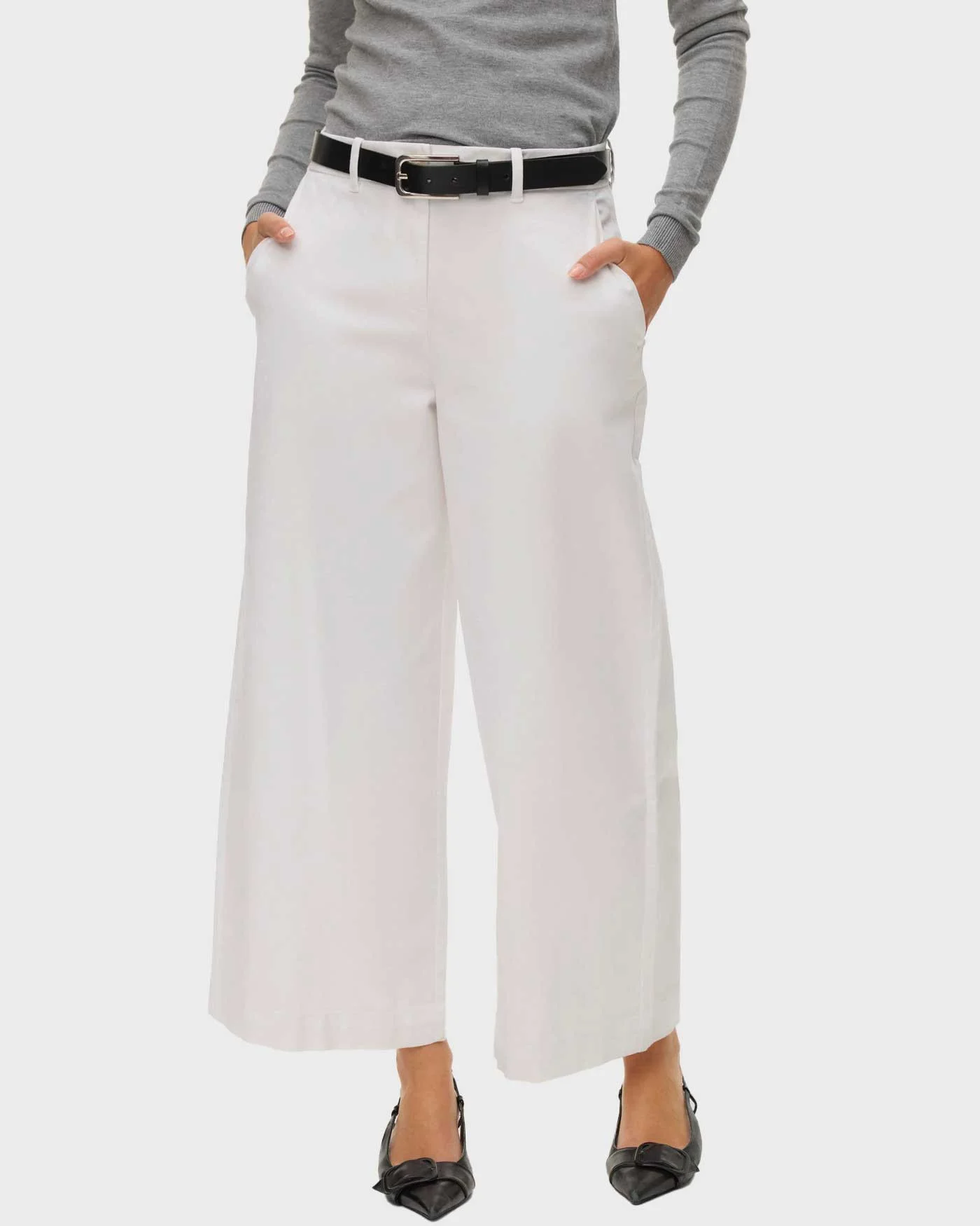 Φωτογραφία προϊόντος: VERO MODA AWVANA ΓΥΝΑΙΚΕΙΟ CROPPED ΠΑΝΤΕΛΟΝΙ WIDE LEG - 10339636 ΑΣΠΡΟ