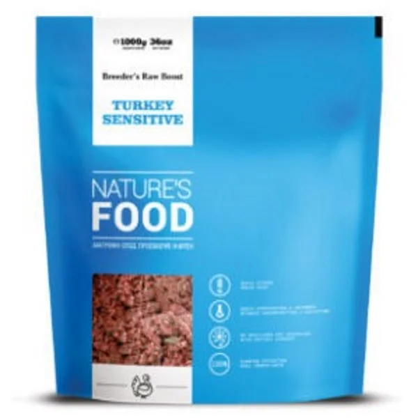 Φωτογραφία προϊόντος: Nature's Food Barf Turkey Sensitive Nature s Food - Κιμάς 1kg