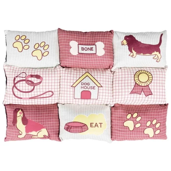 Φωτογραφία προϊόντος: Μαξιλάρι Patchwork 80x55cm Κόκκινο/Μπεζ Trixie