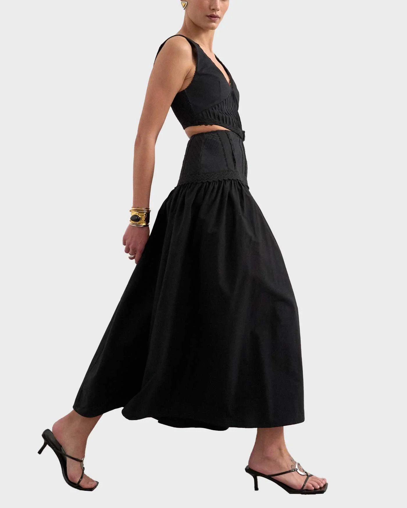 Φωτογραφία προϊόντος: TOPSHOP ALINA ΓΥΝΑΙΚΕΙΟ ΜΑΞΙ ΦΟΡΕΜΑ PINAFORE - 31001043 ΜΑΥΡΟ