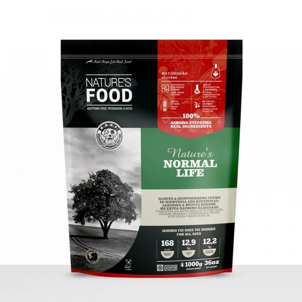 Φωτογραφία προϊόντος: Nature's Food Barf Normal Life Nature s Food - Μπιφτέκι 1kg