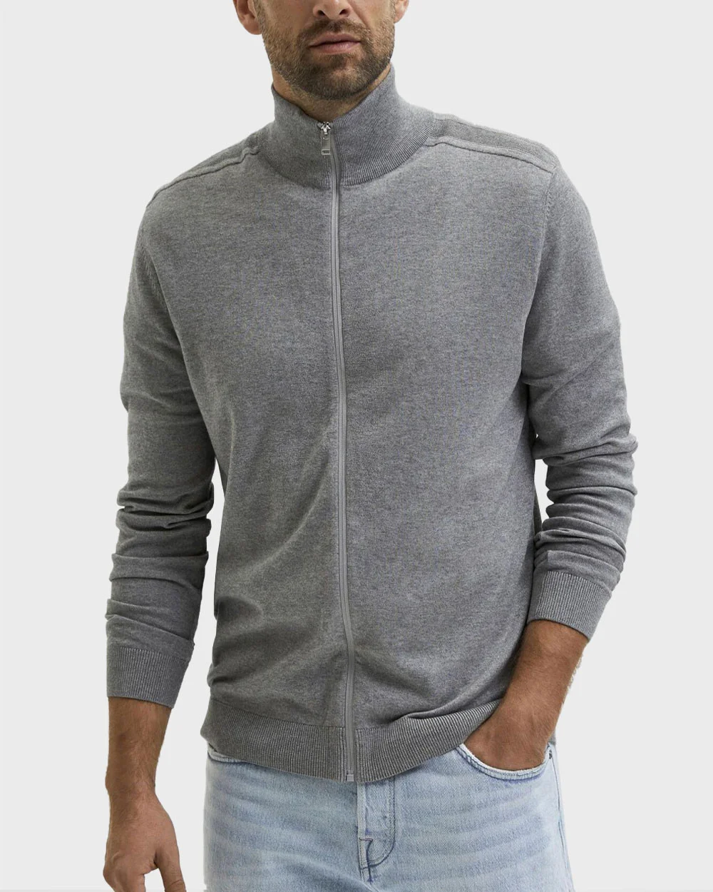 Φωτογραφία προϊόντος: Selected Ανδρικό Πλεκτό Men's Knitted Cardigan - 16074688 ΓΚΡΙ