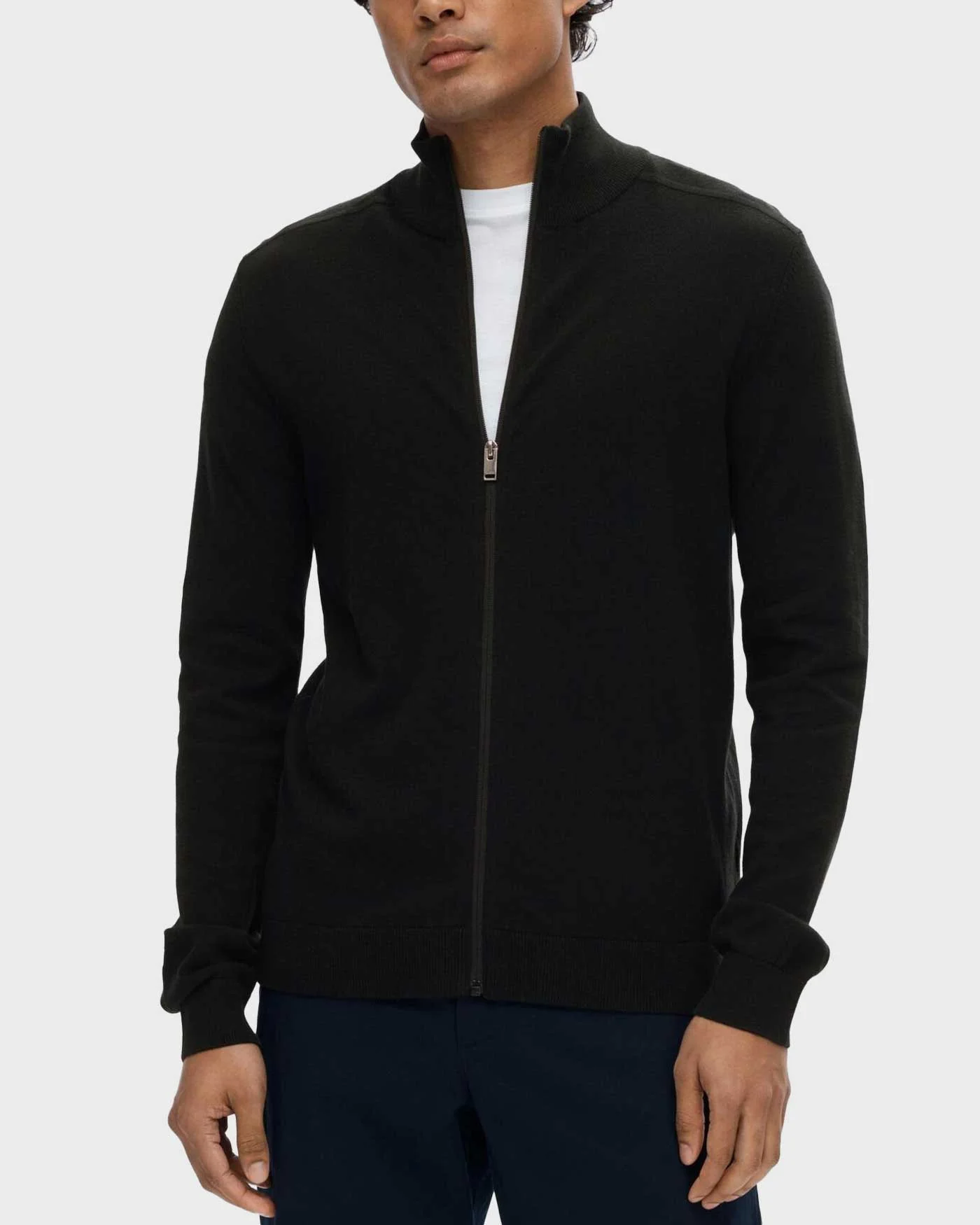 Φωτογραφία προϊόντος: Selected Ανδρικό Πλεκτό Men's Knitted Cardigan - 16074688 ΜΑΥΡΟ