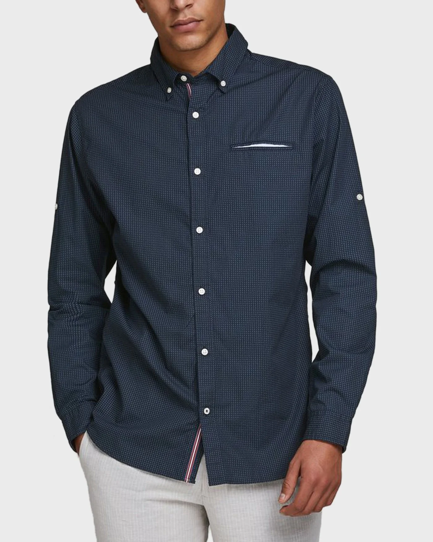 Φωτογραφία προϊόντος: ΠΟΥΚΑΜΙΣΟ BUTTON-DOWN LINEN SHIRT ΤΗΣ JACK & JONES - 12166546 ΜΠΛΕ