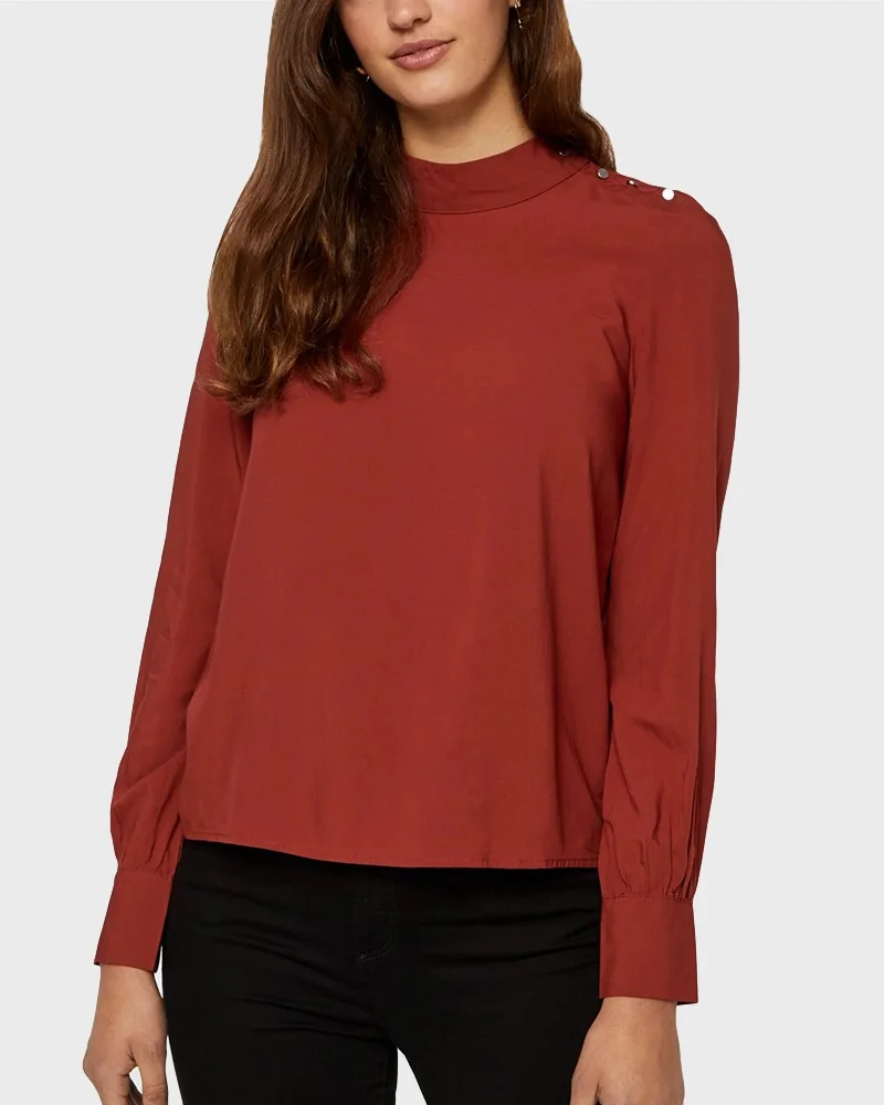 Φωτογραφία προϊόντος: ΜΠΛΟΥΖΑ MOCK NECK BLOUSE ΤΗΣ VERO MODA - 10219264 ΚΑΦΕ